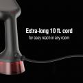 Extra-long 10ft cord for easy reach in any room