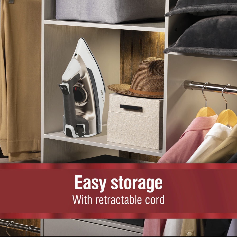 Easy storage with retractable cord