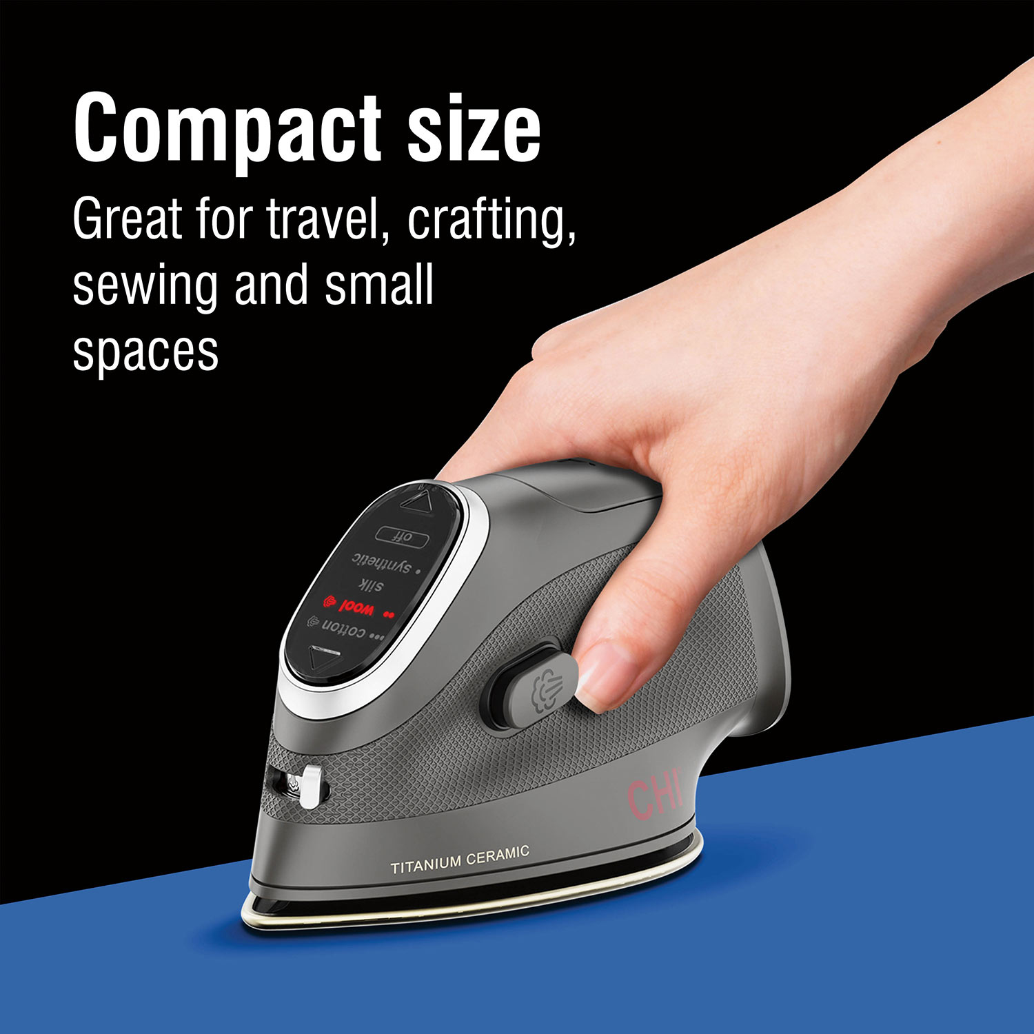 Compact size that is great for travel, crafting, sewing and small spaces
